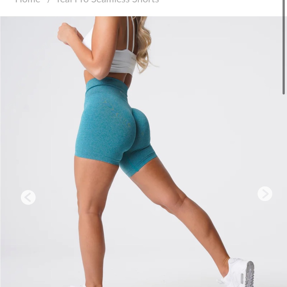 NVGTN Solid Seamless Shorts (M) teal nwt